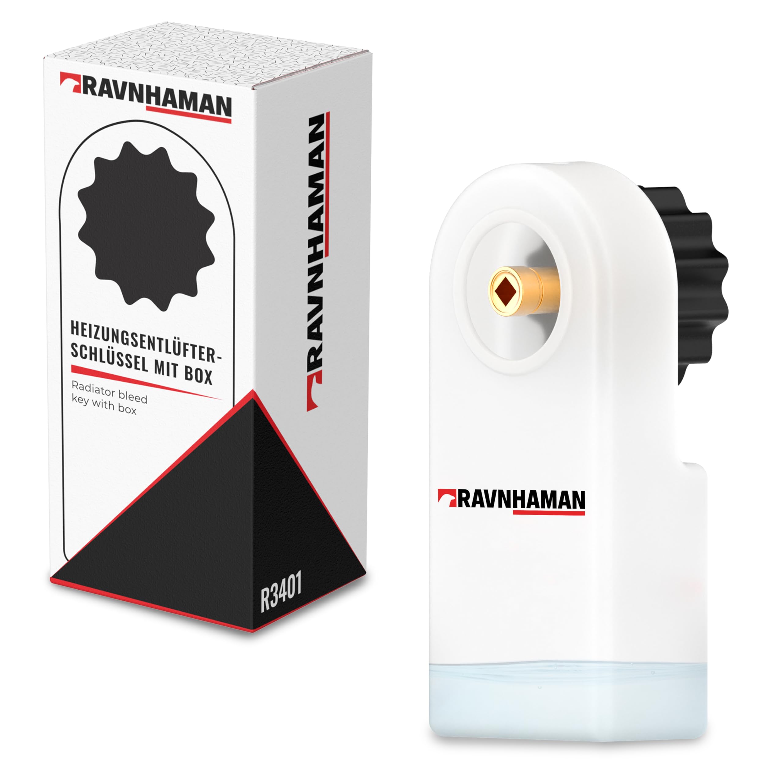 Heizungsentlüfter mit praktischem Auffangbehälter - Entlüftungsschlüssel 5 mm Vierkant - Heizungsschlüssel für alle gängigen Heizkörper - Heizungen leicht entlüften Angebot bei HelloDeals