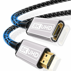 HDMI Verlängerungskabel,1M 10K 8K 60HZ 4K 120HZ 144HZ HDMI 2.1 Verlängerung Kabel Stecker auf Buchse 48Gbps Ultra Highspeed UHD eARC HDCP 2.3 Dynamic HDR10+ Kompatibel mit TV Stick,HDTV,PS 5 PS 4 1 Meter Angebot bei HelloDeals