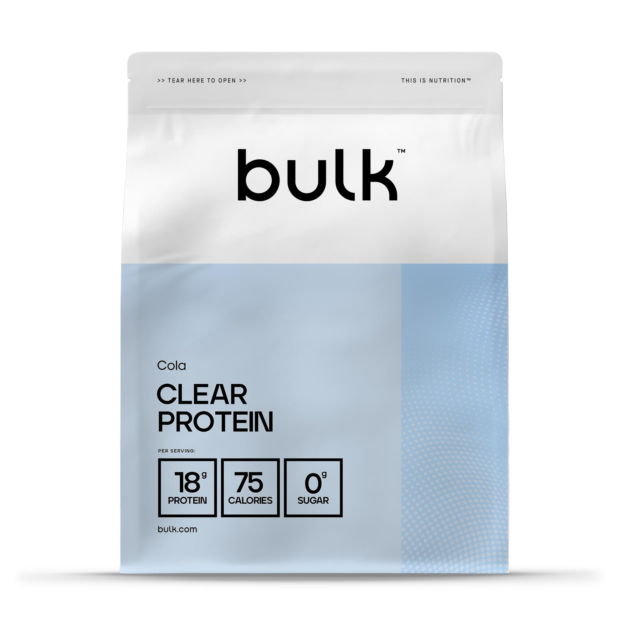 Bulk Clear Protein | Whey- & Kollagen-Mischung | 800 g | 40 Portionen | 18 g Protein | 5 g BCAAs | Schnelle Aufnahme | Unterstützt Muskelaufbau | Erfrischendes Getränk mit Geschmack | Cola Cola 40 Portionen Angebot bei HelloDeals