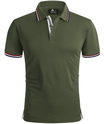 SwissWell Poloshirt Herren Kurzarm Atmungsaktiv Golf Tennis Sport Polo Shirts Sommer Freizeit T-Shirt XL Armee Grün Angebot bei HelloDeals