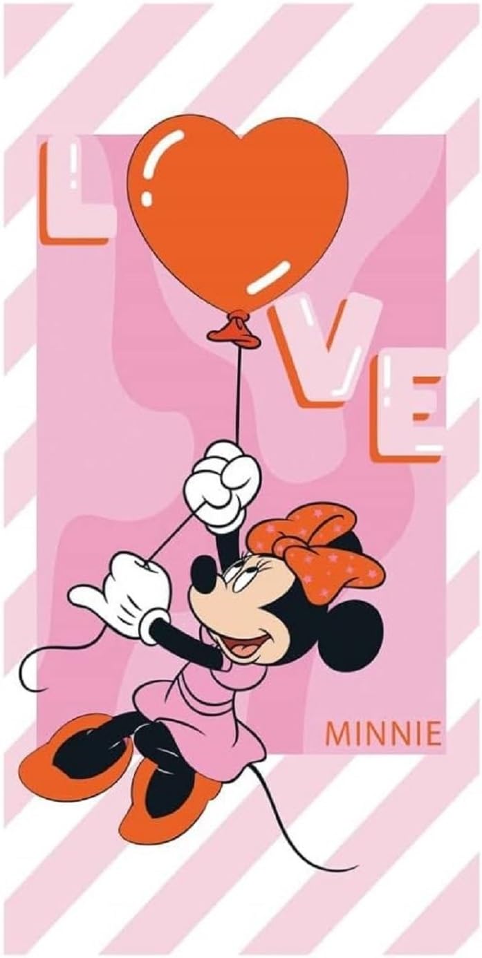 Serviette de plage - Disney Minnie - -Love- - 70x140 cm Angebot bei HelloDeals