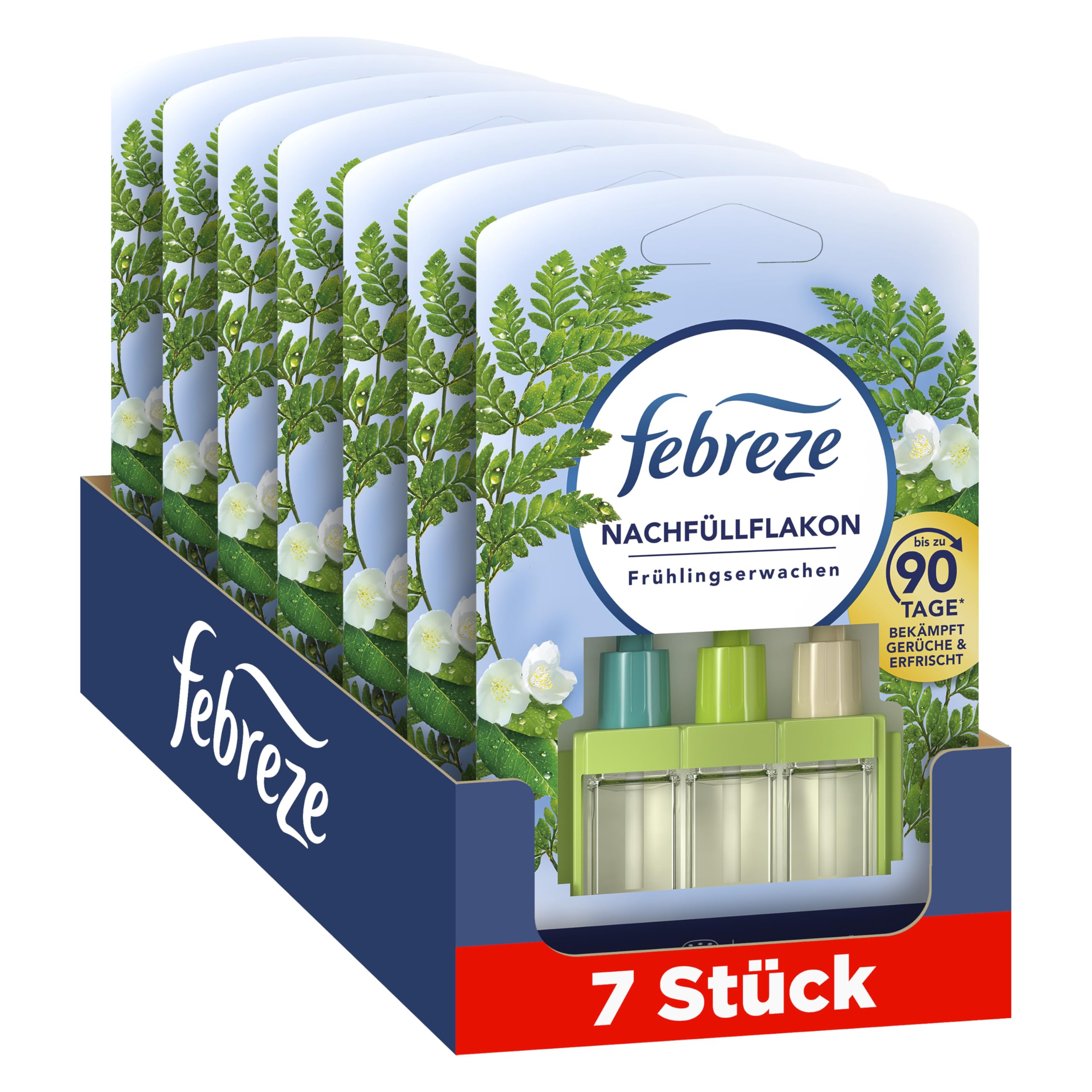 Febreze 3Volution Frühlingserwachen Duftstecker Nachfüllflakon 7x20ml, 3 Wechselnde Düfte zum Bekämpfen von Gerüchen Angebot bei HelloDeals