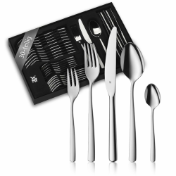 WMF Boston Besteckset 30-teilig für 6 Personen – Cromargan Edelstahl 18/10, poliert und rostfrei, spülmaschinenfest, Monobloc-Messer mit langlebiger Schärfe, elegantes Essbesteck für Alltag und Gäste Boston 30-teilig Angebot bei HelloDeals