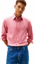 Tommy Hilfiger Herren Hemd Flex Poplin Solid Regular Fit XS Pink (Camellia Blush) Angebot bei HelloDeals