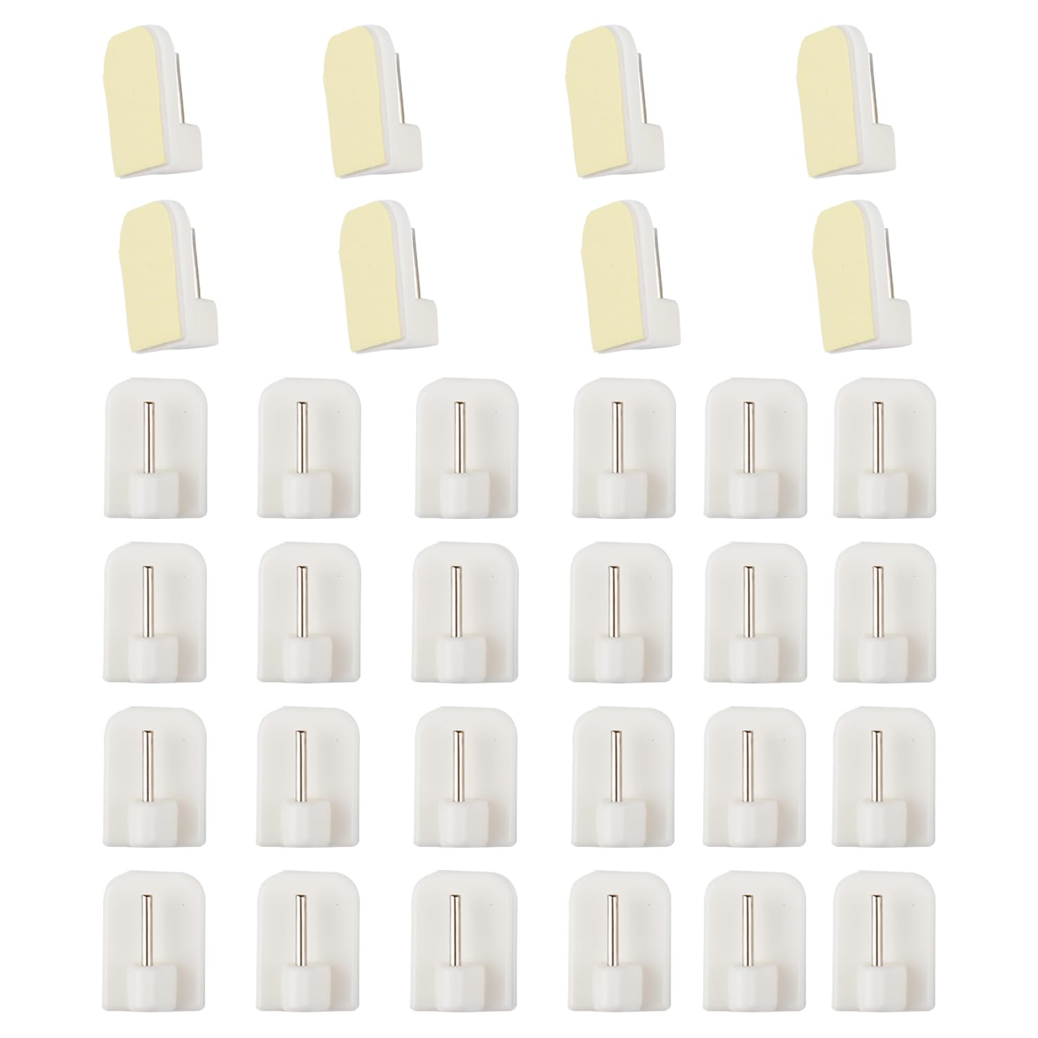 30 selbstklebende Haken für Gardinen Aufhänger, Faltenlegehaken, Flachhaken, weiß, selbstklebend, für Badezimmer, Küche 30 Stück Endfensterhaken Angebot bei HelloDeals