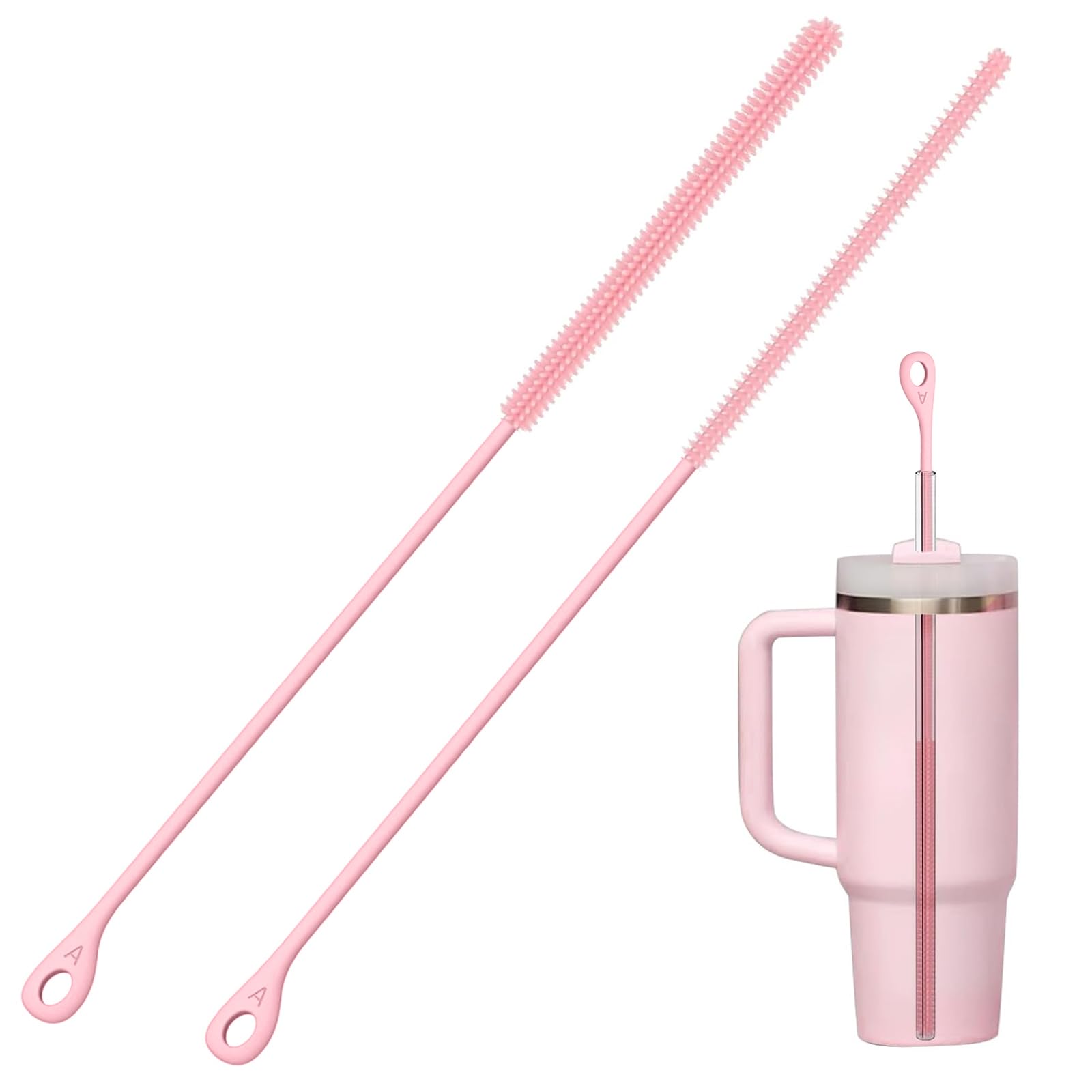MOSTFUN 2 Stück Silikon Strohhalm Bürste, Wiederverwendbare Strohhalmbürsten für Glas Metall Smoothie Strohhalme, Babyflaschen und Trinkbecher, Rutschfester Griff, 6mm+9mm (Rosa) Angebot bei HelloDeals