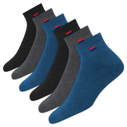 NAVYSPORT 6 Paar Sneaker Socken Herren Damen Sportsocken Kurze Baumwoll Socken Quarter Socken 39-42 Mehrfarbig | (6 Paare) Angebot bei HelloDeals