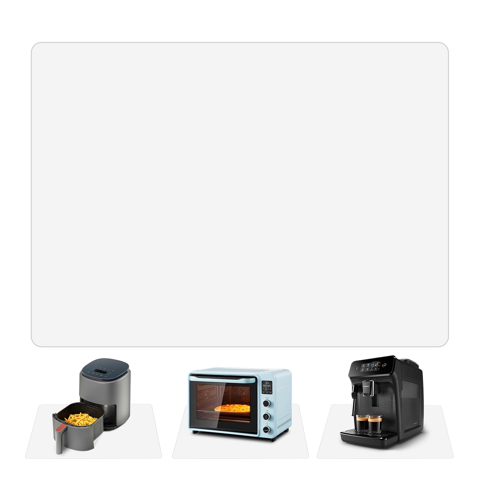 2mm Thick Hitzebeständige Matte für Luftfritteuse 60L x 40B cm,Ohne Falten Große Silikonmatte für Küchenarbeitsplatten, Arbeitsplattenschutz, Rutschfest und Wasserdicht (Transparent) Transparent 60L x 40B cm Angebot bei HelloDeals