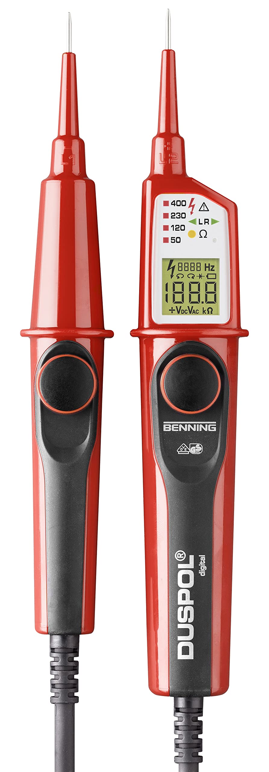 BENNING DUSPOL digital Digitaler True RMS Spannungsprüfer (Prüfart 2-polig, Spannungsmessbereich 1 V - 1000 V AC/ 1200 V DC, Durchgangsprüfung) 50263 Einzelpack Spannungs und Durchgangsprüfer Angebot bei HelloDeals