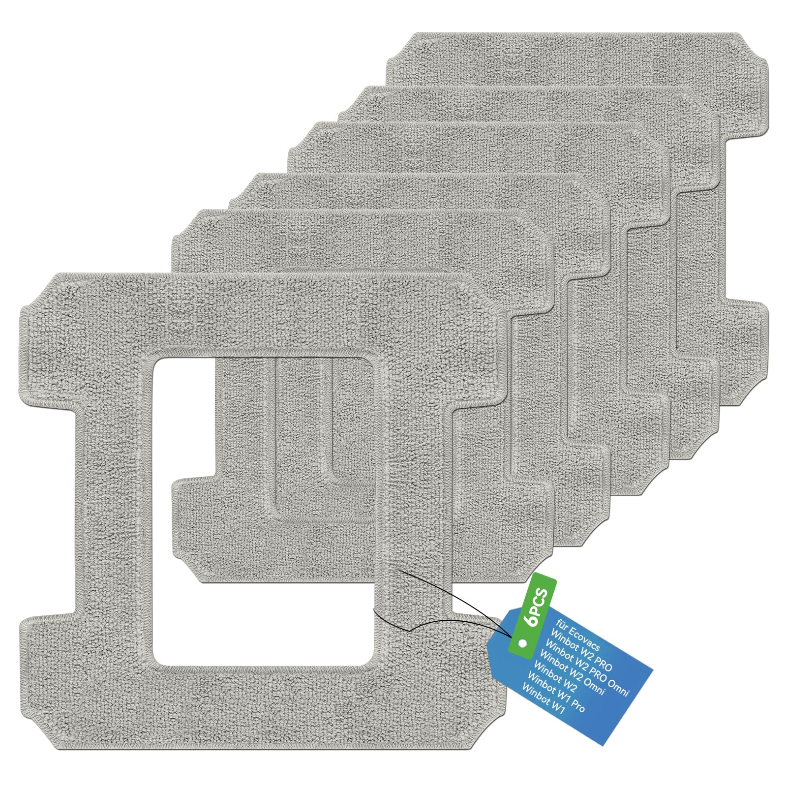 6 Stück Reinigungspad für ECOVACS Winbot W2 PRO / W2 PRO Omni / W2 Omni / W2 / W1 Pro / W1 Fensterputzroboter Zubehör, Waschbare Mikrofaser Wischtücher für gründliche Fensterreinigung 6 Stück W2 Pro Omni Reinigungspad Angebot bei HelloDeals