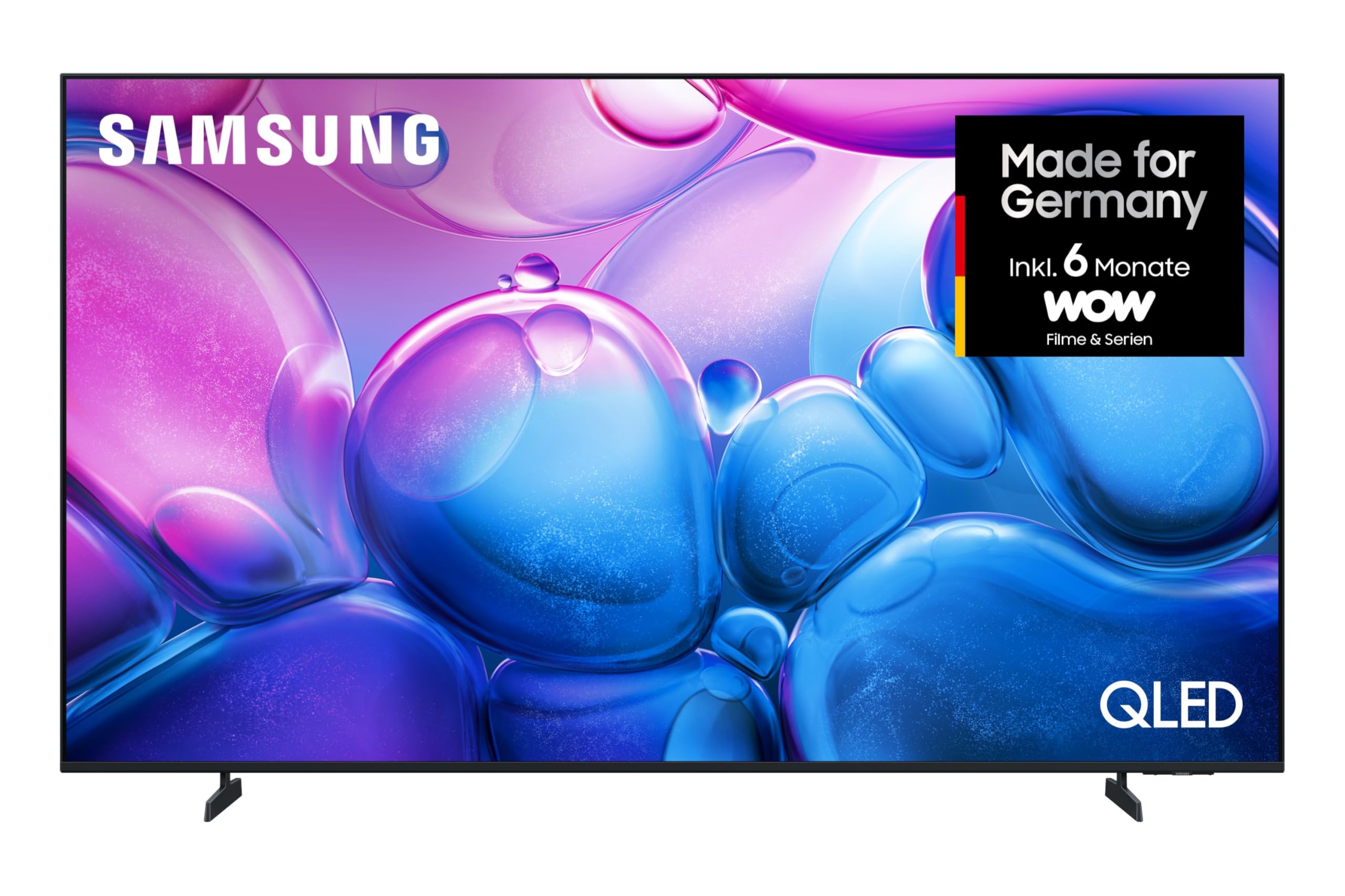Samsung QLED 4K Q6FA 55 Zoll (138 cm) UHD Fernseher, 100% Farbvolumen für satte Farben, Quantum HDR, 4K Upscaling, Knox Security, Kostenlos 900 Sender TV Plus Angebot bei HelloDeals
