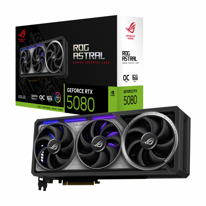 ASUS ROG Astral GeForce RTX 5080 16GB GDDR7 OC Edition Gaming Grafikkarte (Nvidia GeForce RTX5080, Vier Lüfter, 3.8-Slot-Design, PCIe 5.0, 2X HDMI 2.1b, 3X DisplayPort 2.1a) OC Edition ROG Astral RTX 5080 Angebot bei HelloDeals