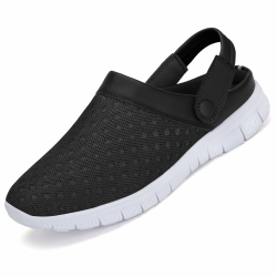 SAGUARO Unisex Clogs Sommer Hausschuhe Leicht Gartenschuhe Gr. 36-48 45 EU Schwarz Angebot bei HelloDeals