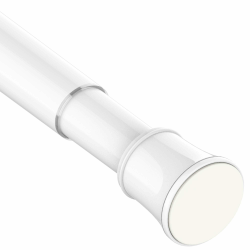 Vorhangstange ohne Bohren Verstellbare Teleskopstange Gardinenstange belastbare Klemmstange zum Ausziehen durch Drehen Verstellbar, für ihre Gardinen, Trennwand und Balkon Weiß 85-160 cm Angebot bei HelloDeals