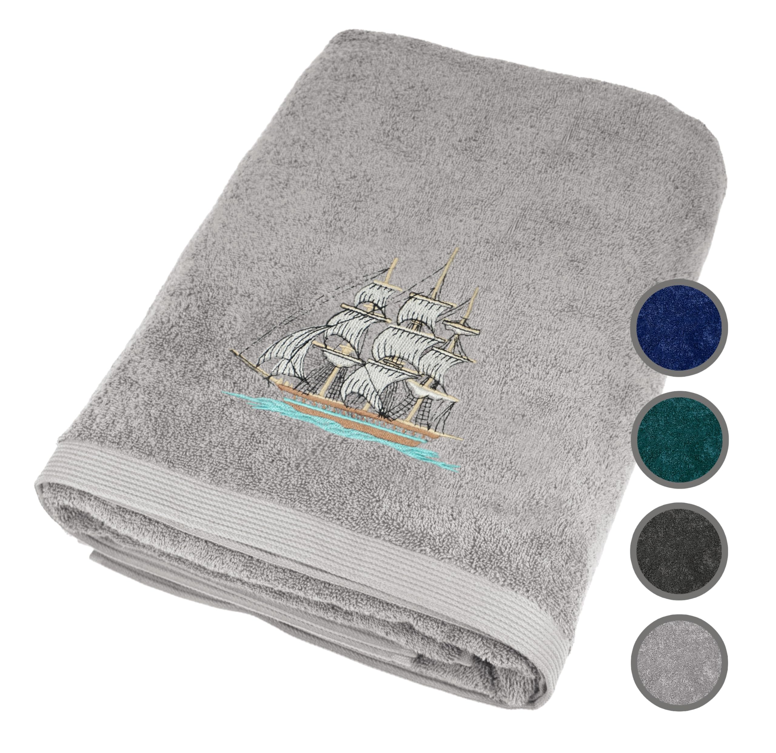 Lashuma XXL Strandtuch 100x200 cm Grau - Stein, Lillby großes Handtuch für Sonnenliege, Sauna & Strand 100 x 200 cm Stein Grau Angebot bei HelloDeals