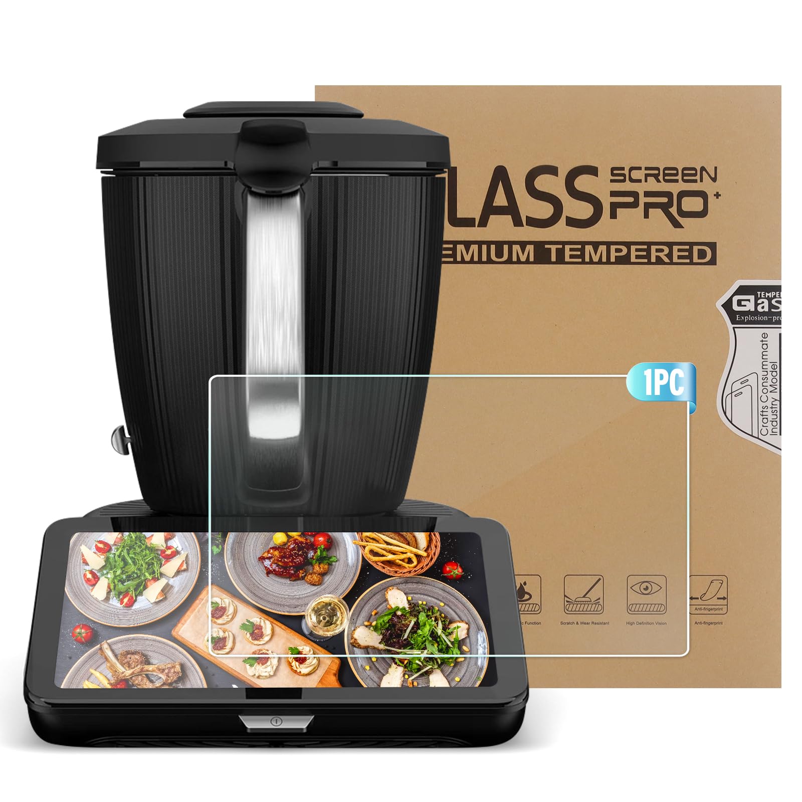 Sun3drucker Schutzfolie kompatibel mit Vorwerk Thermomix TM7, Displayschutz-Folie glasklare Displayschutzfolie für Thermomix TM7 Zubehör, Ultra-Dünn, Anti-Kratzer, 1 Stück Angebot bei HelloDeals