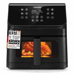COSORI Airfryer, Heißluftfritteuse 6,2L mit Sichtfenster und Shake Reminder, 12-in-1 Heissluftfritteuse, Fritteuse 85 Prozent weniger Fett, 50 Rezepte, 55 Prozent energiesparend, einfache Reinigung Sichtfenster 6.2L Schwarz Angebot bei HelloDeals