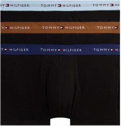 Tommy Hilfiger Herren 3er Pack Boxershorts Trunks Unterwäsche S Gold (Hghlnd Khki/Well Wtr/Prp Nvy) Angebot bei HelloDeals