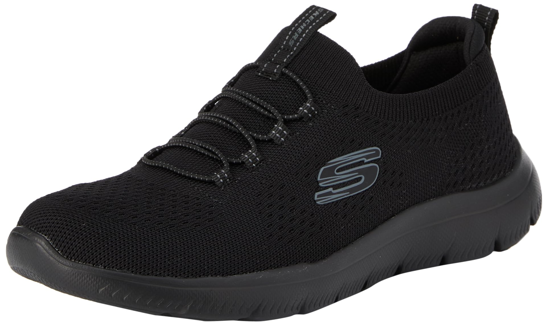 Skechers Damen Summits 12980 Turnschuhe 38.5 EU Black Knit Trim Angebot bei HelloDeals