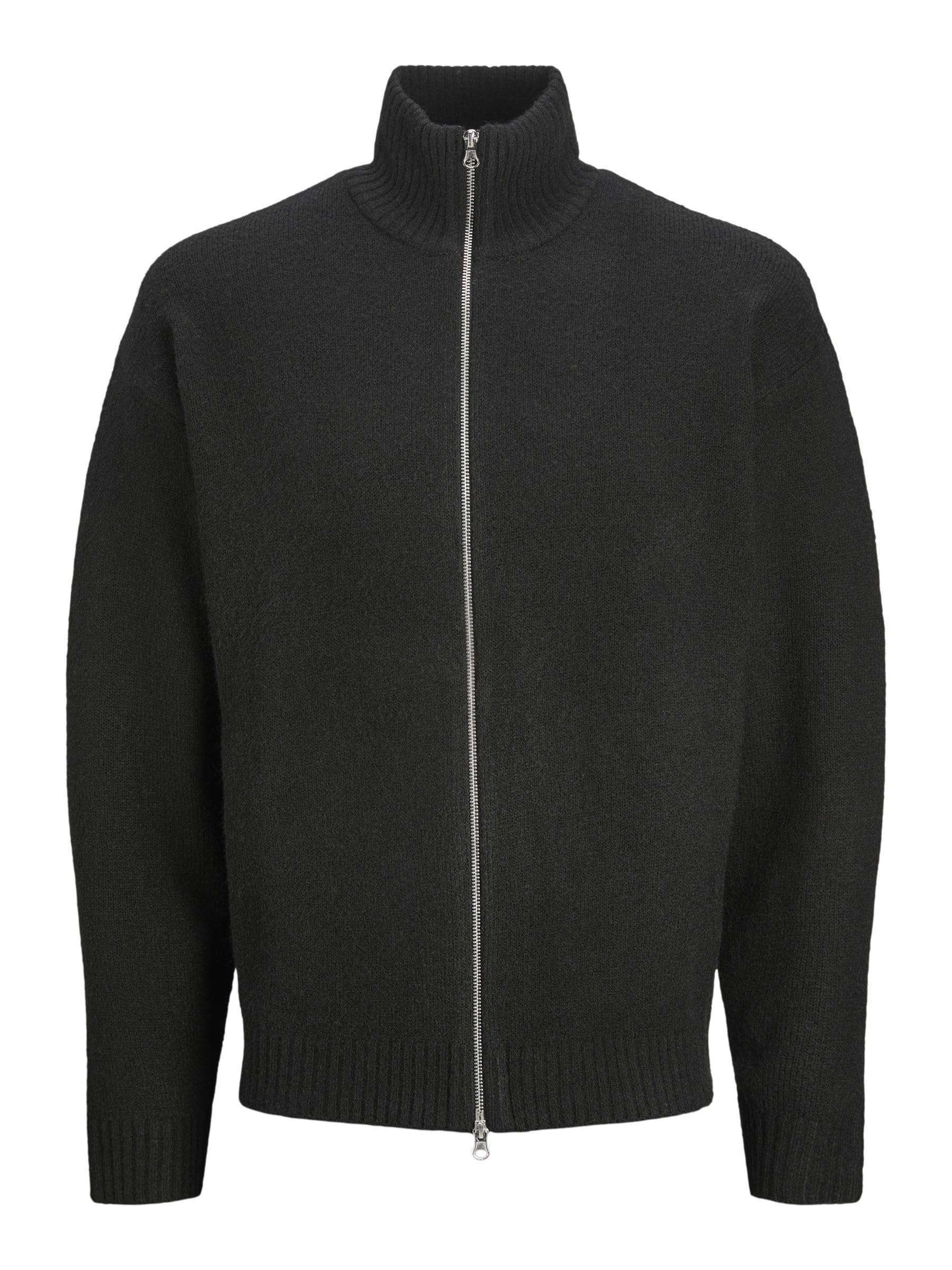 JACK & JONES Male Strickjacke Einfarbig Strickjacke S Schwarz Angebot bei HelloDeals