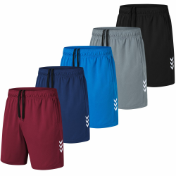 Herren Sporthose Kurze Atmungsaktive Gym Fitness Hosen Dry Fit Lauf Shorts Training Running Funktionsshorts Schwarz/Grau/Navy/Blau/Rot 3XL Angebot bei HelloDeals