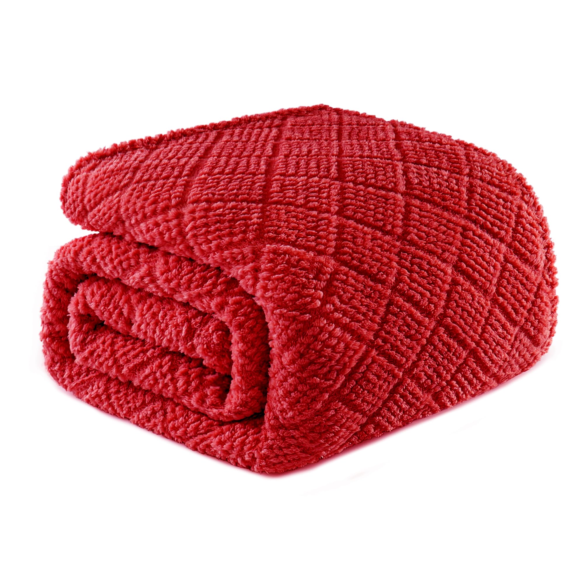 Whale Flotilla Kuscheldecke, Leichte Fleecedecke Sofadecke, Weiche, Warme und Flauschige Waffeldecken für Jede Jahreszeit, 220X240CM, Rot Rot 220 x 240 cm Angebot bei HelloDeals