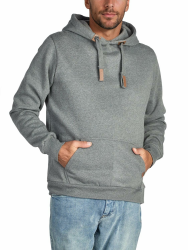 DENIMFY Hoodie Herren Regular Fit DFIvo Kapuzenpullover Pullover Beige Blau Navy Schwarz Grün Grau S M L XL XXL 3XL 4XL 5XL 3XL Grey Melange Standard 2 Angebot bei HelloDeals