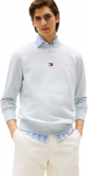 Tommy Hilfiger Herren Sweatshirt Logo Rundhalsausschnitt S Blue (Bros B0802) Angebot bei HelloDeals