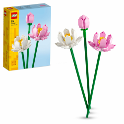 LEGO Botanicals Lotus Flowers - Faux Flower Bouquet Building Set for 8+ Year Old Girls and Teens - Bedroom Decoration or Desk Decor - DIY Birthday Gift Idea - 40647 Lotus Flowers 40647 Angebot bei HelloDeals