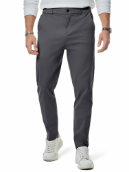Herren Chino Hose Casual Anzughose Baumwolle Hosen Herren Modern Stoffhose Stretch Business Arbeitshose Freizeithosen 1dunkelgrau L Angebot bei HelloDeals