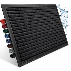 Fußmatte außen - extrem rutschfest & langlebig - Fußabtreter außenbereich schwarz 40x60cm - Türmatte in Perfekter Größe für die Haustür - Fussmatte aussen - Türvorleger gestreift Schwarz 40 x 60 cm (Rechteckig) Angebot bei HelloDeals