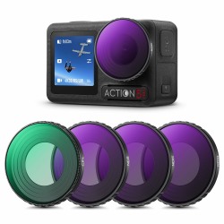 K&F CONCEPT ND Filtersets, 4er Pack CPL, ND8, ND16, ND32 Filter kompatibel mit DJI Osmo Action 5 PRO/Action 4, Polarisierende Neutral Density HD Glass CPL+ND8+ND16+ND32 Angebot bei HelloDeals