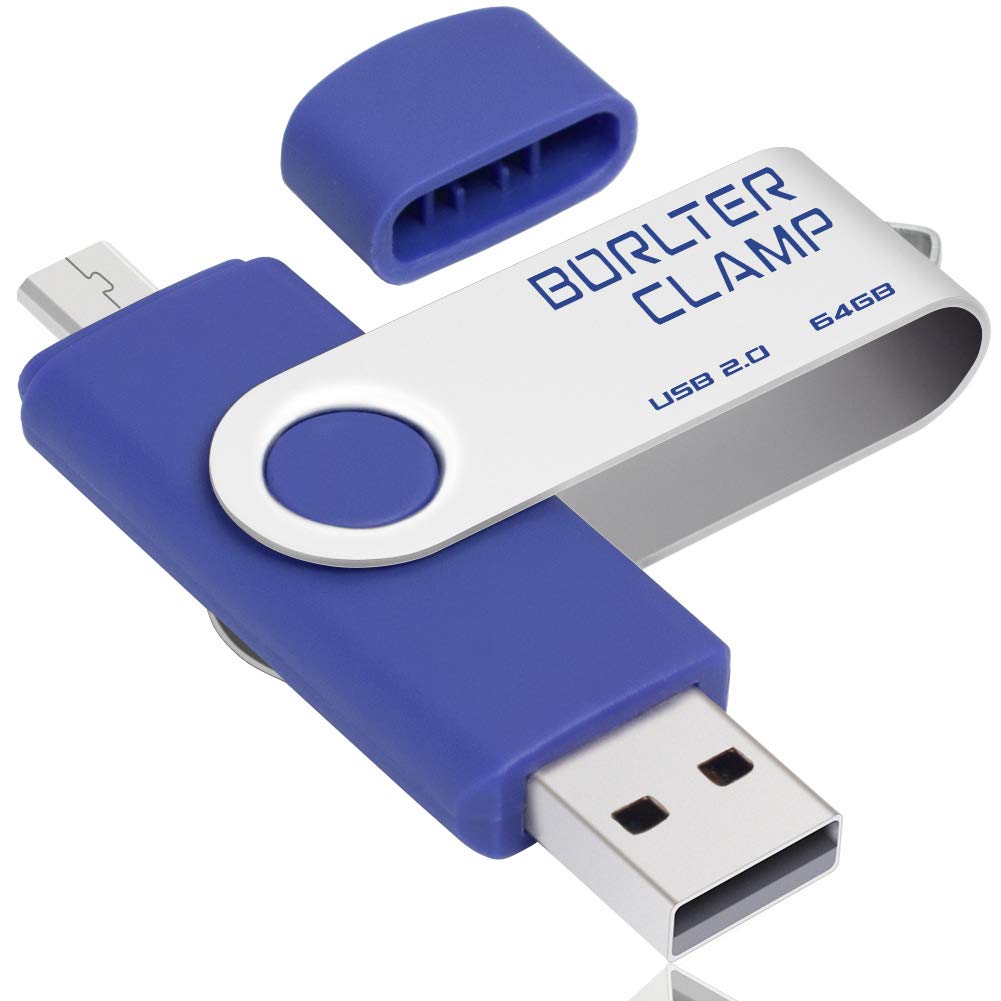 64GB Dual-Port USB-Flash-Laufwerk OTG USB-Stick Speicherstick mit Micro USB-Laufwerk Anschluss für Android Smartphone Tablets & Computer (Blau) 64GB Blau Angebot bei HelloDeals