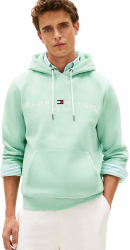 Tommy Hilfiger Herren Hoodie Tommy Logo mit Kapuze S Green (Crushed Mint) Angebot bei HelloDeals