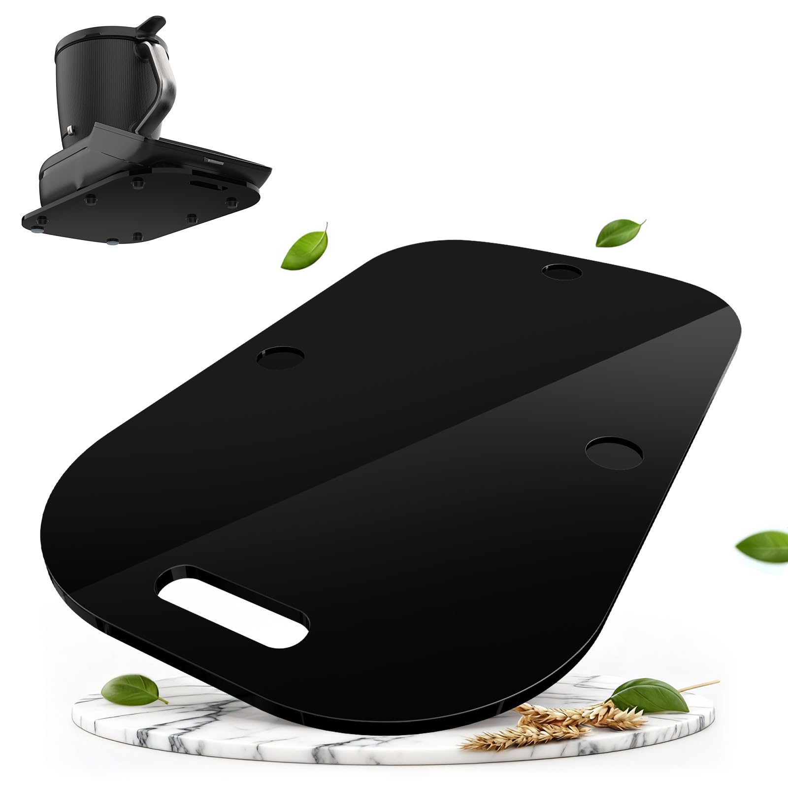 Gleitbrett für Thermomix TM7, Brett für Thermomix mit 360° leichtgängige Teflon-Gleitern, Rollbrett aus BPA-freiem Acrylglas, Zubehör für Thermomix TM7, Schwarz Hochglanz Angebot bei HelloDeals