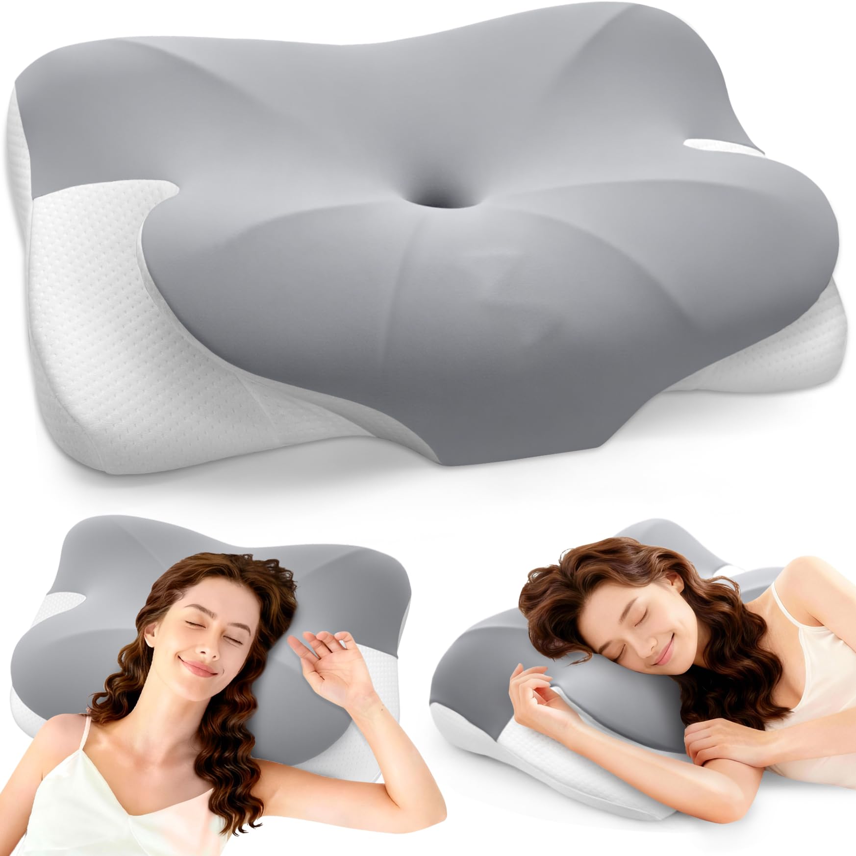 JOVIAL Orthopädisches Nackenkissen, Memory Foam Kissen, Ergonomisches Nackenstützkissen für Seitenschlafen, Rückenschlafen & Bauchschlafen, Seitenschläferkissen Weich und Formstabil Angebot bei HelloDeals