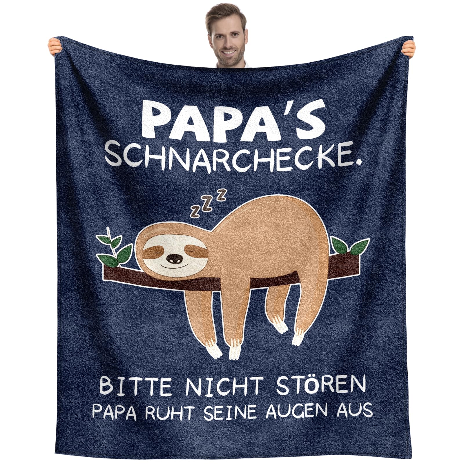 Papa Geschenk 1.3 * 1.5 M Decke Dunkelblau-papa Angebot bei HelloDeals