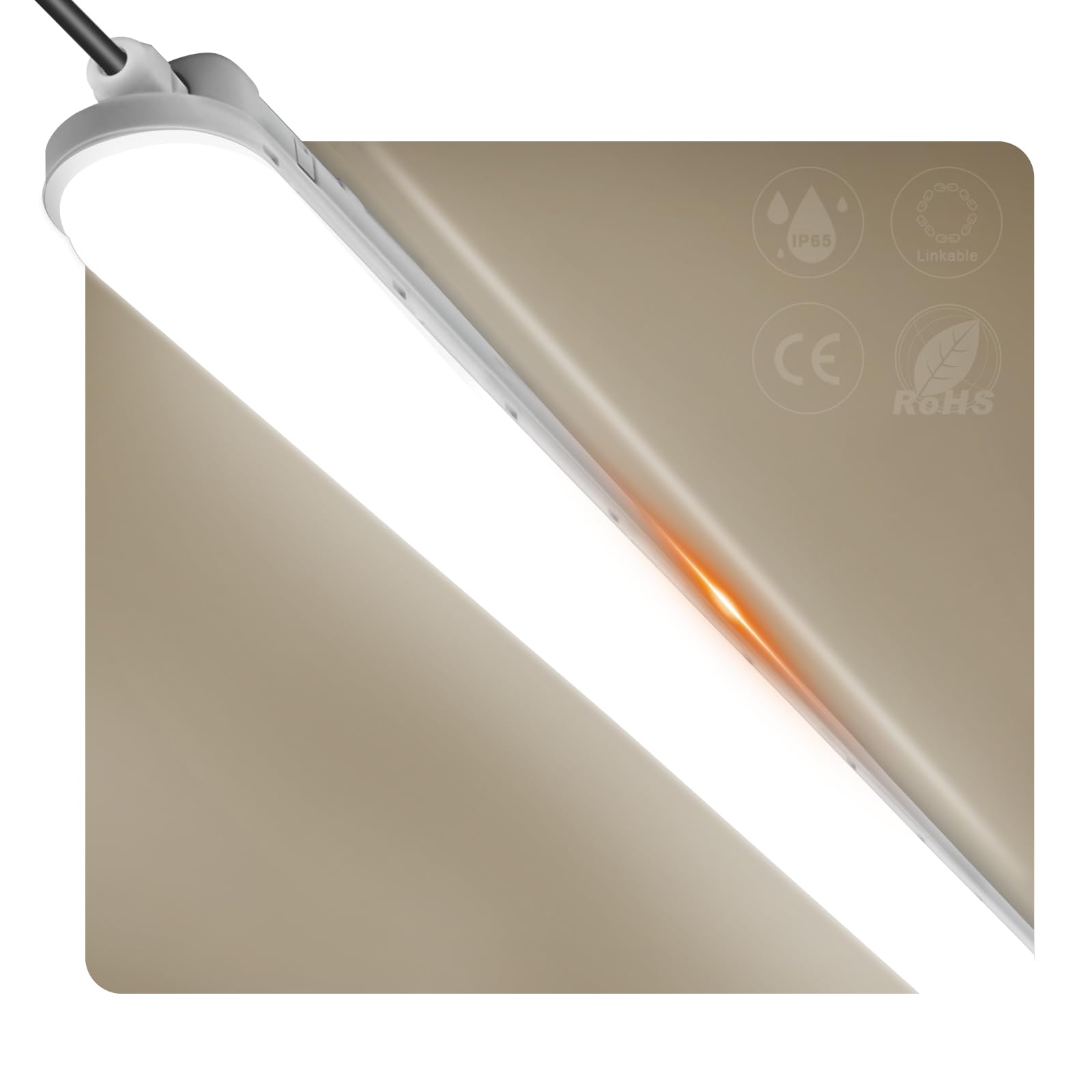 buling Feuchtraumleuchte LED 60CM, 18W 2250LM Röhre Lampe, Verknüpfbar Wannenleuchte IP65 Wasserfest Leuchtstoffröhre Leuchte für Büro Keller Garage, Neutralweiß 4000K 60CM Neutralweiß 1 Angebot bei HelloDeals