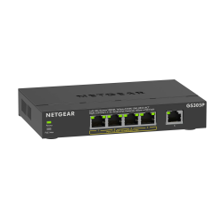 NETGEAR PoE Switch 5 Port Gigabit Ethernet LAN Switch PoE+ mit 4 Port bei 63 W (GS305P), Desktop- oder Wandbefestigung Unmanaged 5 Port POE+ 63W 5-Port Angebot bei HelloDeals