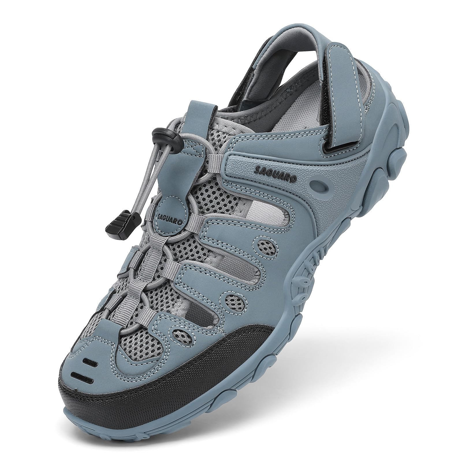 SAGUARO Herren Damen Sandalen Bequem Atmungsaktiv Outdoor Sport Trekking & Wandersandalen 43 EU Tiefgrau Angebot bei HelloDeals