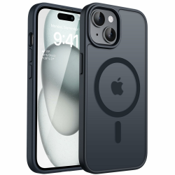 CACOE für iPhone 15 Hülle Kameraschutzend, Kompatibel mit MagSafe, Stoßfest Kratzfest Magnetisch Rückseite Handyhülle für iPhone 15 Case Transluzente A-Schwarz iPhone 15 Angebot bei HelloDeals