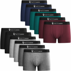 Boxershorts Herren 12er Pack - Business Men Retroshorts Männer Trunks Baumwolle Unterwäsche Weiche und Ideale Passform (Ohne Kratzenden Zettel) 6 Farben（12） XL Angebot bei HelloDeals