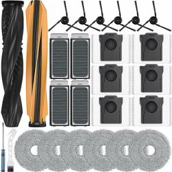 26 Stück Zubehör für Dreame X50 Ultra Complete/L50 Pro Ultra/L40s Pro Ultra/Matri X10 Ultra/V50 Ultra Complete Roboter Saugroboter,2Hauptbürste,4Filter,6Wischpad,6Seitenbürsten,6Staubbeutel Dreame X50 Ultra Complete Zubehör Angebot bei HelloDeals