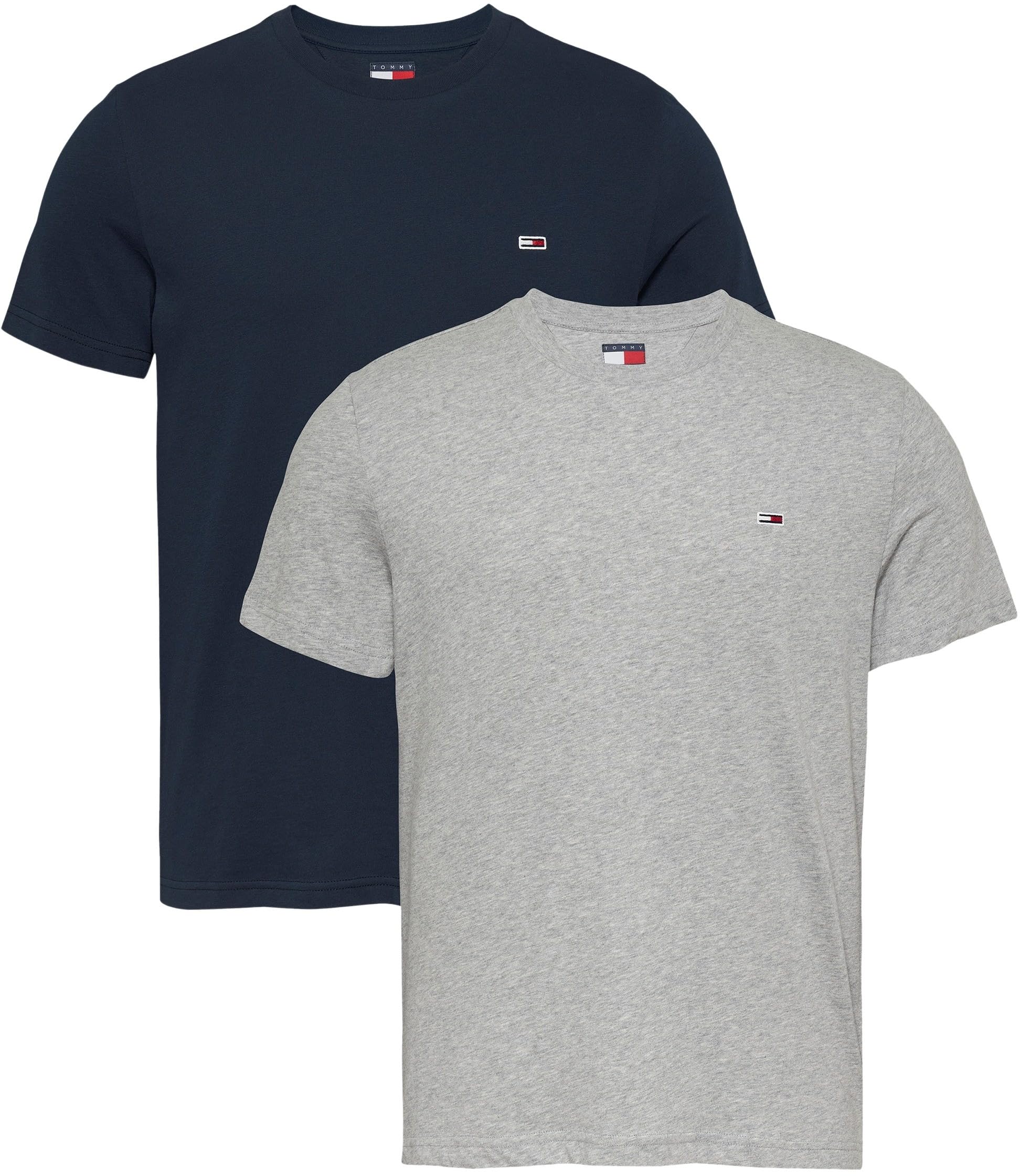 Tommy Jeans Herren Tjm Xslim 2pack Jersey Tee Ext Dm0dm20687 Other Tops L Multi (Grey Htr / Dark Night Navy) Angebot bei HelloDeals