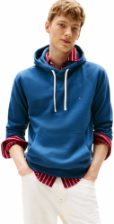 Tommy Hilfiger Herren Hoodie Seasonal Fleece mit Bauchtasche 3XL Große Größen Blue (Aegean Sea) Angebot bei HelloDeals