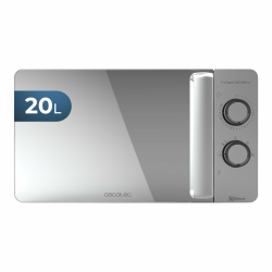 Cecotec Microondas ProClean 3060, 20 Liter- Kapazität, Ready2Clean-Beschichtung, 700 Watt-Leistung, 6 Funktionsstufen, 30 Minuten-Timer, 3 D Wave-Technologie, Farbe: Silber Inox | Tür Spiegel 20 L 20L | Proclean Angebot bei HelloDeals