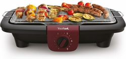 Tefal Easygrill Adjust Red Elektrogrill, 2300 Watt Tischgrill, 870 cm² Grillfläche, einfache Reinigung, Grillrost und Tropfschale spülmaschinenfest, vollständig zerlegbar, schwarz/burgunderrot, BG90E5 Angebot bei HelloDeals