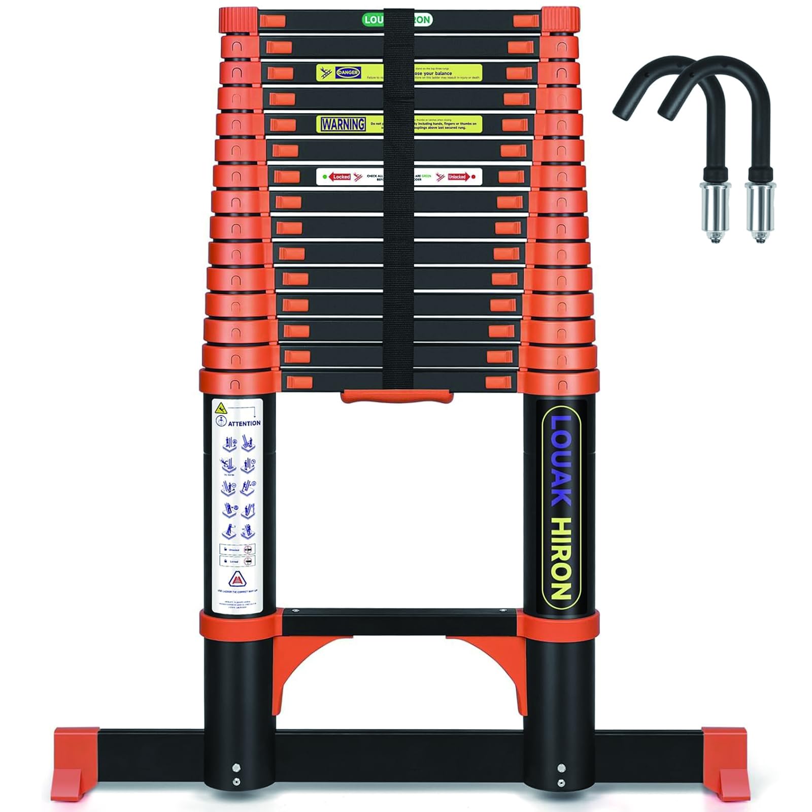 Alu Teleskopleiter 4.7M Ausziehbare Leiter, 16FT Klappleiter Stehleiter Rutschfester, aus hochwertigem Aluminium Ausziehleiter Mehrzweckleiter Haushaltsleiter Angebot bei HelloDeals