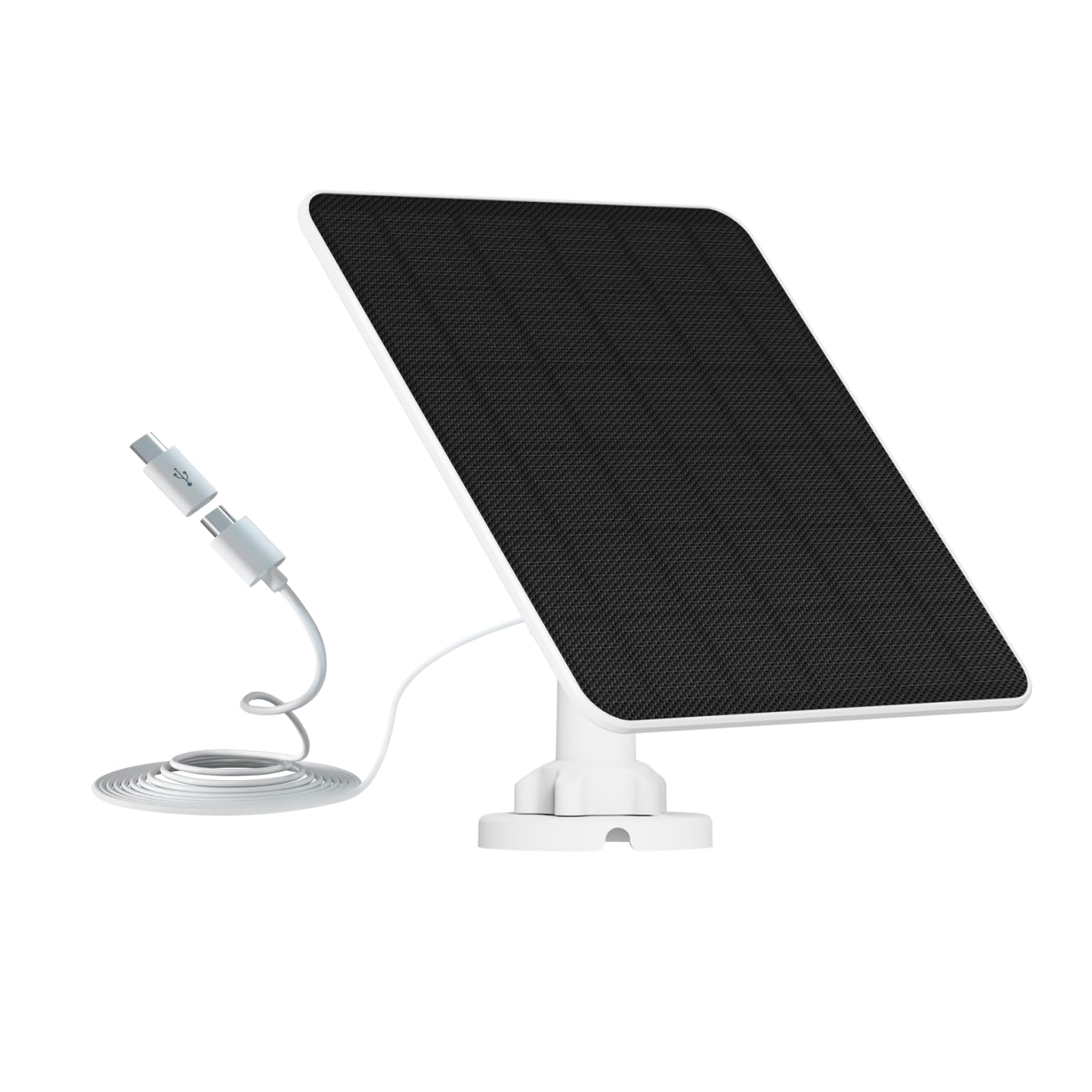 Solarpanel für Überwachungskamera Aussen Akku, 6W USB Solarmodul kompatibel mit DC 5V wiederaufladbare Batterie Überwachungskamera, Kamera-Solarmodul mit einstellbarer Sicherheit Wandhalterung 1 Pack Angebot bei HelloDeals