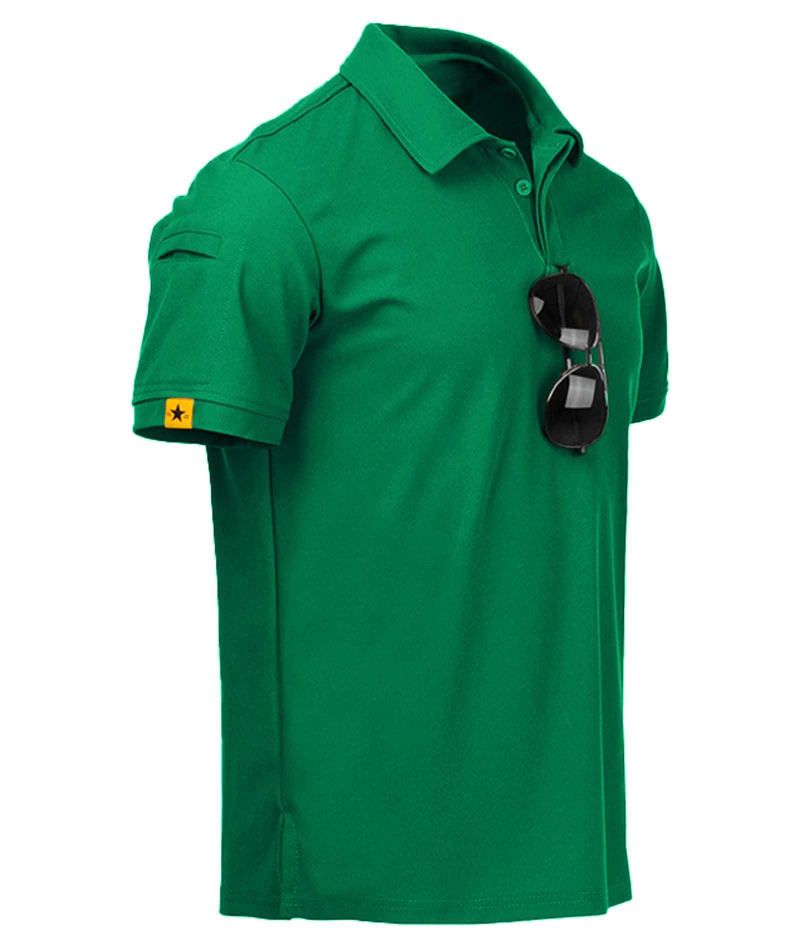 JACKETOWN Poloshirts Herren Kurzarm Atmungsaktives Schnelltrocknend Poloshirts Männer Tennis Sommer Knopfleiste T-Shirts Männer Casual Sport Shirt Basic Regular Fit Golf Polohemd M 012-gras Grün Angebot bei HelloDeals